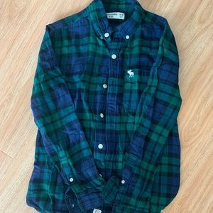BOYS BUTTON DOWN FLANNEL ABERCROMBIE